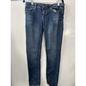 Vigold Jeans Womens Sz 9 Embellished Straight Medium‎ Wash Stretch (30X30)